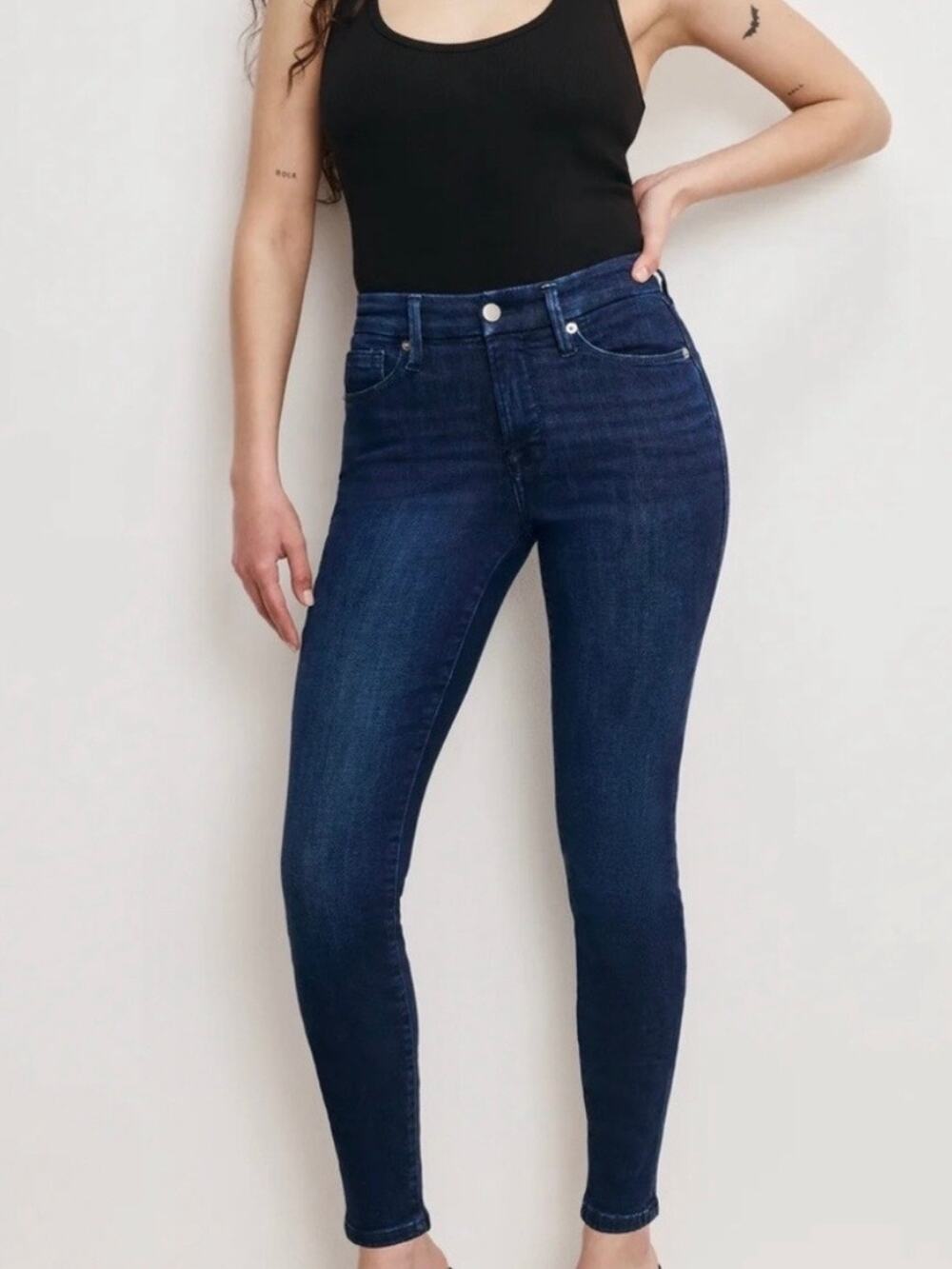 Good American Good Legs Skinny Jean Dark Blue 28 US 6 NEW